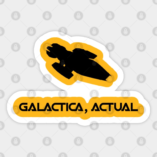 Galactica, Actual Sticker by Kapow_Studios